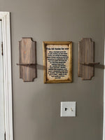 Stained Wooden Candle Sconce Set of Two